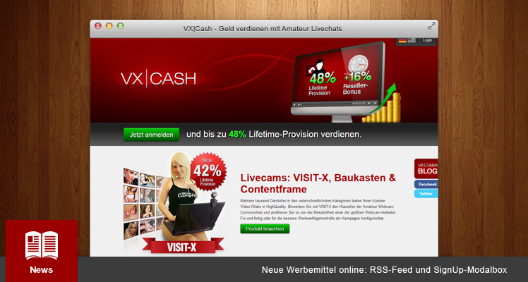 New Promotional Material Online: RSS feed and SignUp-Modalbox
