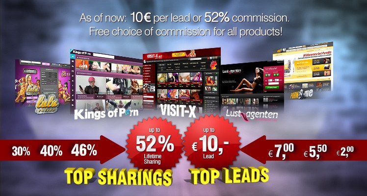 As of now: up to €10 per lead or 52% commission – free choice of commission for all products!